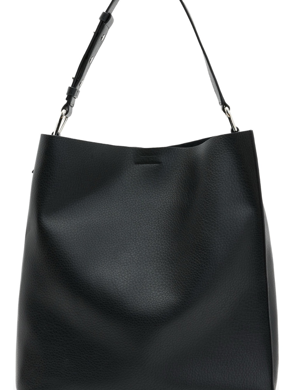 All Saints Black Leather Shoulder Tote